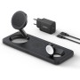Anker Estación de Cargador Inalambrico iPhone 3 en 1 Plegable, Soporte de Carga Ultrarápida 15W Certificado Qi2 para iPhone