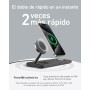 Anker Estación de Cargador Inalambrico iPhone 3 en 1 Plegable, Soporte de Carga Ultrarápida 15W Certificado Qi2 para iPhone