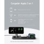 Anker Estación de Cargador Inalambrico iPhone 3 en 1 Plegable, Soporte de Carga Ultrarápida 15W Certificado Qi2 para iPhone