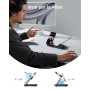 Anker Estación de Cargador Inalambrico iPhone 3 en 1 Plegable, Soporte de Carga Ultrarápida 15W Certificado Qi2 para iPhone