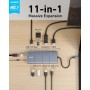 Anker 565Hub USBC11en 1,Docking station,puertos de USB-C y USB-A de10 Gbps,HDMI 4Ky DisplayPort, suministro de energía de100W,2