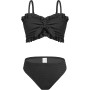 Arshiner Conjunto de Bikini de 3 Piezas con Tirantes y Adornos de Volantes para Niñas Bañador de Playa de Verano Top+Rocks