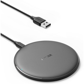 Anker 313 Cargador inalámbrico Pad, Qi Certificado 10W MAX para iPhone Serie 14 & 13, SE 2020, 12, AirPods Pro 2 (Adaptador de