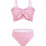 Arshiner Conjunto de Bikini de 3 Piezas con Tirantes y Adornos de Volantes para Niñas Bañador de Playa de Verano Top+Rocks