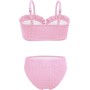 Arshiner Conjunto de Bikini de 3 Piezas con Tirantes y Adornos de Volantes para Niñas Bañador de Playa de Verano Top+Rocks