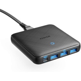 Anker Cargador USB C 65W 4-Port PIQ 3.0 & GAN Cargador de Carga rápida PowerPort Atom III, 45 W Puerto USB-C, para MacBook,