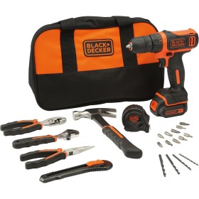 BLACK+DECKER Taladro atornillador inalámbrico ultracompacto de 10,8 V con batería de 1,5 Ah y cargador de 400 mA, BDCDD12-QW