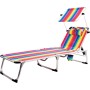 CREVICOSTA QUALITY MARK MARCAS DE CALIDAD - Arena 1004 - Tumbona de Playa con TOLDO, Plegable y reclinable. 4 Posiciones