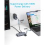 Anker 7-in-1 USB-C Hub, Dual Monitor USB C Docking Station, Dual 4K HDMI Display, 100W Power Delivery, 10Gbps Data Transfers,