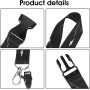 Cinta para el cuello para tarjetas de identificación, color negro marmoleado con mosquetón giratorio, ideal para profesores,