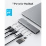 Anker USB C Hub para MacBook, Anker 547 USB-C Hub (7 en 2), Compatible con Puerto Thunderbolt 4, 4K HDMI, Type C y 2 Puertos de