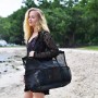 Gobesty Bolsa de playa extra grande, 70 x 45 x 18 cm, bolsa de malla para juguetes de arena, plegable, de arena, juguetes, agua,