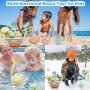 Coriver 11 Piezas Juguetes de Playa para Niños, Reutilizable Juguetes Playa Bebe con Cubo Playa, Palas, Rastrillo, Moldes de