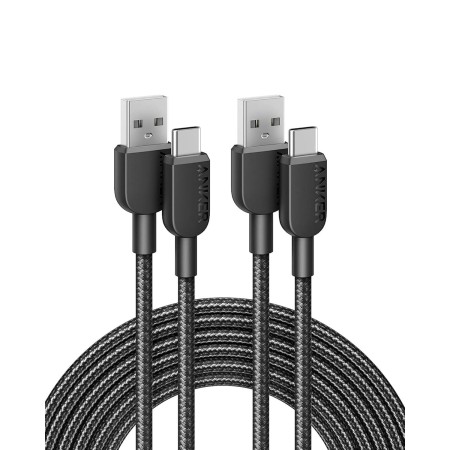 ANKER cable usb c, paquete de 2, cable USB A a USB C de 90cm, carga rápida para iPhone 16, 16 Plus, 16 Pro, 16 Pro Max, Samsung