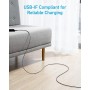 ANKER cable usb c, paquete de 2, cable USB A a USB C de 90cm, carga rápida para iPhone 16, 16 Plus, 16 Pro, 16 Pro Max, Samsung