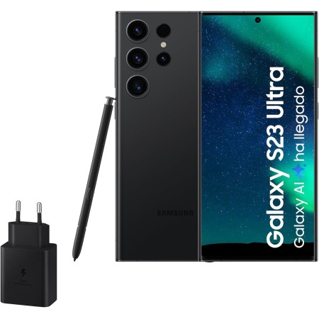 Samsung Galaxy S23 Ultra, 512GB + Cargador de 45W - Smartphone Android con IA, Teléfono Móvil Desbloqueado, Color Negro (Versión