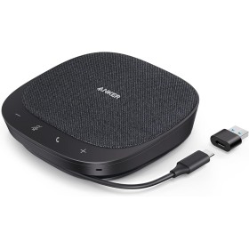Anker Altavoz USB PowerConf S330, micrófono de conferencias para Oficina en casa, Mejora de Voz Inteligente, Sistema Conectar y