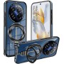 Funda para Realme 12 Pro /12 Pro Plus, Magnética Transparente Galvanizado Funda con Soporte, Silicona TPU Suave Ultra Delgada