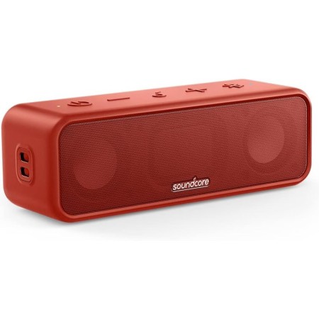 Soundcore 3 Altavoz Bluetooth Potente, Altavoz portátil, Graves optimizados, 24 Horas de reproducción, IPX7, Sonido