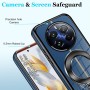 Funda para Realme 12 Pro /12 Pro Plus, Magnética Transparente Galvanizado Funda con Soporte, Silicona TPU Suave Ultra Delgada