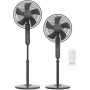 Newlux - Standing Fan with Remote Control W550 Smart 5 Blades of ø40cm, 3 Speed and 3 Modes. Oscillating Pedestal Fan with