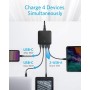 Anker Cargador Rápido USB C, Cargador de pared PowerPort Atom III Slim 65W 4 puertos PIQ 3.0 GaN con puertos USB C dobles para