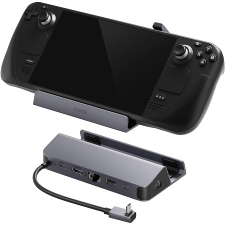 Anker Estación Base para Steam Deck/ROG Ally, Base 6 en 1 para Steam Deck, Hub USB C con HDMI 4K@60Hz, Ethernet 1Gbps, 2 Puertos