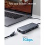 Anker PowerExpand 8-in-1 USB C Adaptador, USB C Media Hub, Dual 4K HDMI, 100W Power Delivery 1 Gbps Ethernet 2 Puertos de Datos