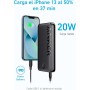 Anker 335 Power Bank (PowerCore 20K), Cargador portátil de 20 W con Carga rápida USB-C, Compatible con el iPhone de Las Series