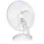 Russell Hobbs Portable Desk Fan, 9 Inch 2 Speeds Wide Angle Oscillation Quiet Fan for Bedroom Office White RHPDF0921