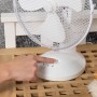 Russell Hobbs Portable Desk Fan, 9 Inch 2 Speeds Wide Angle Oscillation Quiet Fan for Bedroom Office White RHPDF0921