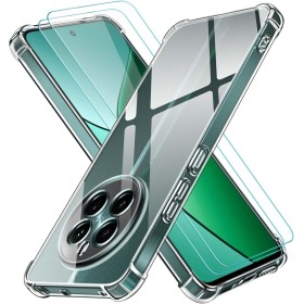 ivoler Funda para Realme 12 4G / Realme 12 Plus (No para Realme 12 5G / Realme 12x) con 2 Piezas Cristal Templado, Transparente