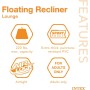 Floating Recliner Inflatable Lounge, 71in X 53in