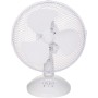 Russell Hobbs Portable Desk Fan, 9 Inch 2 Speeds Wide Angle Oscillation Quiet Fan for Bedroom Office White RHPDF0921