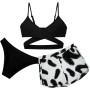 Happy Cherry 3 Piezas niñas Bikini Conjuntos de Trajes de baño con Cubrir la Falda 8-13años
