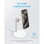 Anker PowerWave 2 en 1 Magnetic Stand Lite, estación de Carga inalámbrica, Cargador con Cable USB-C de 150 cm, Compatible con