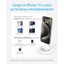 Anker PowerWave 2 en 1 Magnetic Stand Lite, estación de Carga inalámbrica, Cargador con Cable USB-C de 150 cm, Compatible con