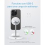 Anker PowerWave 2 en 1 Magnetic Stand Lite, estación de Carga inalámbrica, Cargador con Cable USB-C de 150 cm, Compatible con