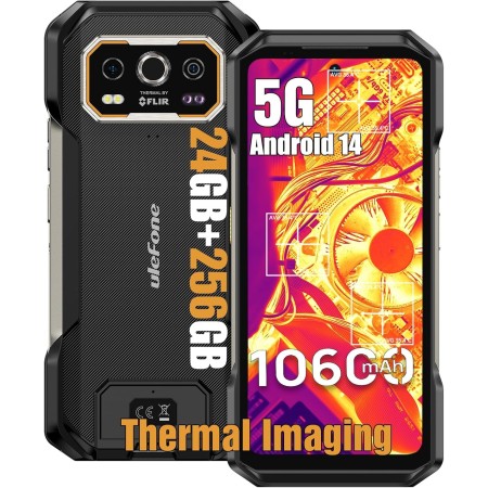 Ulefone Armor 27T Pro Movil Resistente 5G, Android 14 Smartphone 10600mAh Batería Teléfono Movil 24GB+256GB/SD-2TB 6,78 FHD+