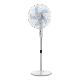 Orbegozo SF 1040 – Standing Fan, 3 Speeds, Quiet, Multi-Swivelling Oscillating Head, Adjustable Height, 45 W, White