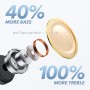 Soundcore Auriculares Inalámbrico Anker Life A1 TWS, Potente Sonido Personalizado, 35 h de reproducción, Carga inalámbrica,