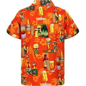 Generisch 2025 - Camisa casual de manga corta para hombre con estampado de solapas sueltas con botones estilo floral de arena de