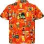 Generisch 2025 - Camisa casual de manga corta para hombre con estampado de solapas sueltas con botones estilo floral de arena de