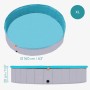 Navaris Piscina para Perros con aspersor - Piscina Plegable para Mascotas de PVC con Lona Protectora - Bañera Redonda de