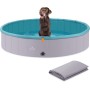 Navaris Piscina para Perros con aspersor - Piscina Plegable para Mascotas de PVC con Lona Protectora - Bañera Redonda de