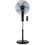 Orbegozo SF 0640, Silent Standing Fan with Remote Control, Oscillating, Tilt Head, Timer, 2 Speeds + Turbo + Silent, 65 W Black