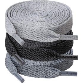 UpUGo 3 Pares de Cordones, Cordones Planos de 8 mm de Ancho Para Zapatillas Deportivas, Correr, Adultos