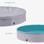Navaris Piscina para Perros con aspersor - Piscina Plegable para Mascotas de PVC con Lona Protectora - Bañera Redonda de