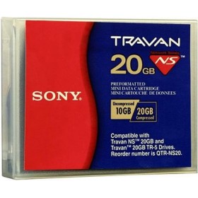 Sony Data Cart 10-20GB Travan 1pk - Cinta virgen (20 GB, 225,6 m, 10 GB)