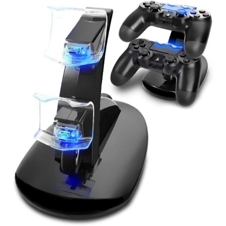 BARAC Cargador para Mando PS4, estación de Carga con Mando PS 4 Carga rápida con indicador LED, estación Mando Sony Playstation